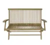 Product image 1 of the product “Bench with Armrest, 89 cm Height | Teak Wood, Natural Finish ”